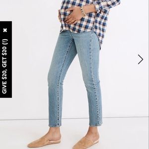 Madewell Perfect Vintage straight leg maternity jeans